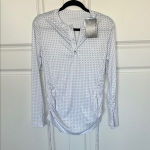 NWT Soothfeel Long Sleeve White Dot-Print Rash Guard